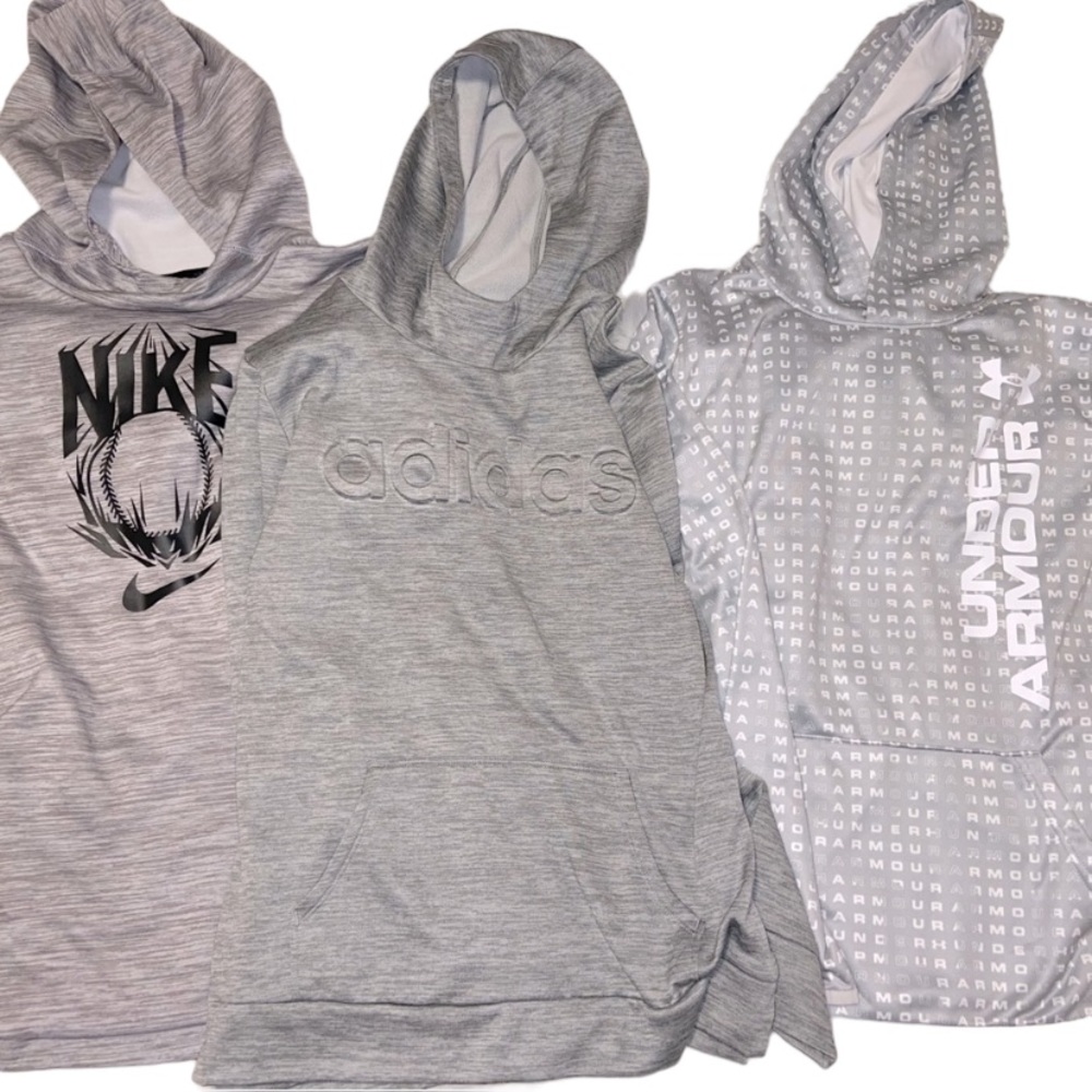Nike,Adidas & Under Armour Hoodies Size Youth XL.